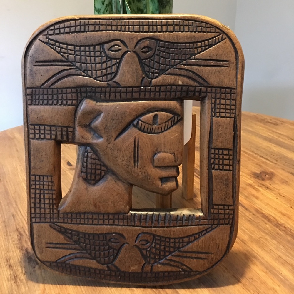 Tribal wooden wall decor